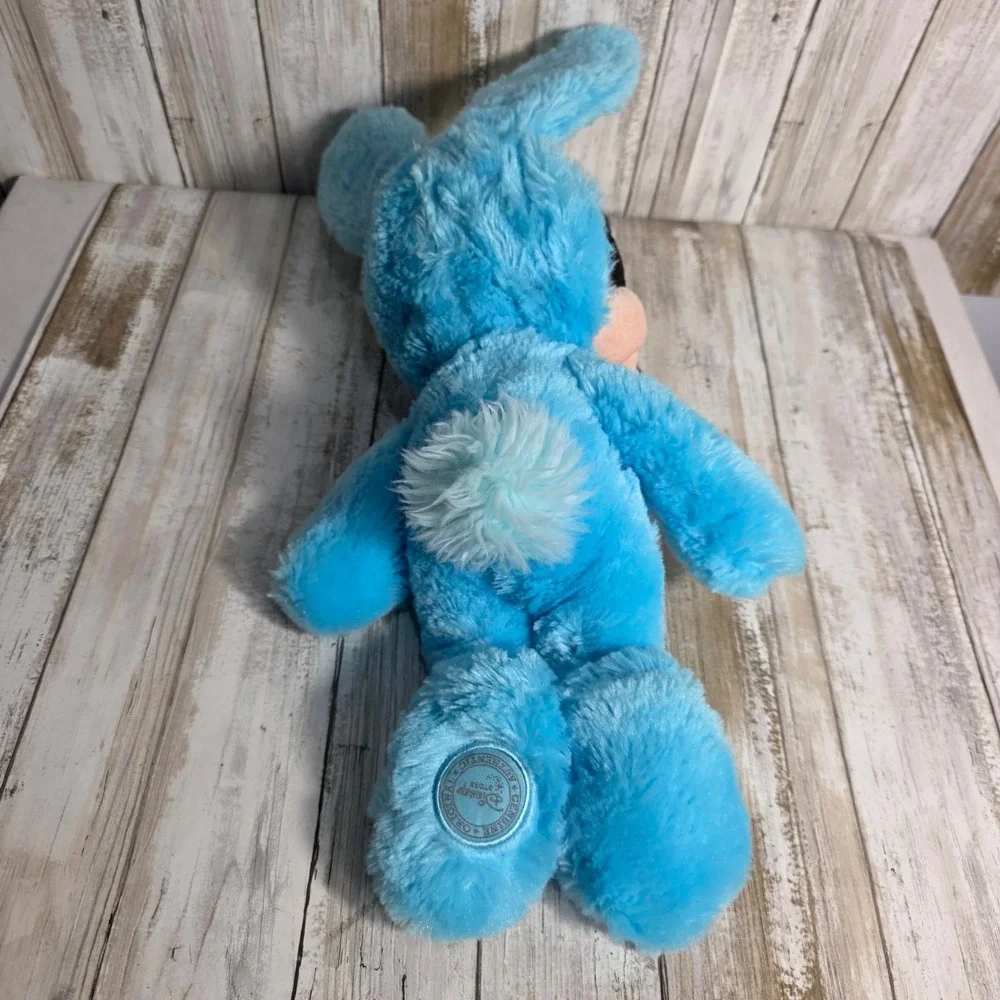 Disney Store Mickey Mouse Blue Easter Bunny Costume Plush 18 Inch Posable Ears